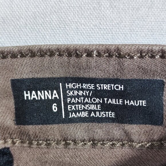 Buffalo Hanna High-rise stretch skinny pants women's size 6 brown - Picture 6 of 13